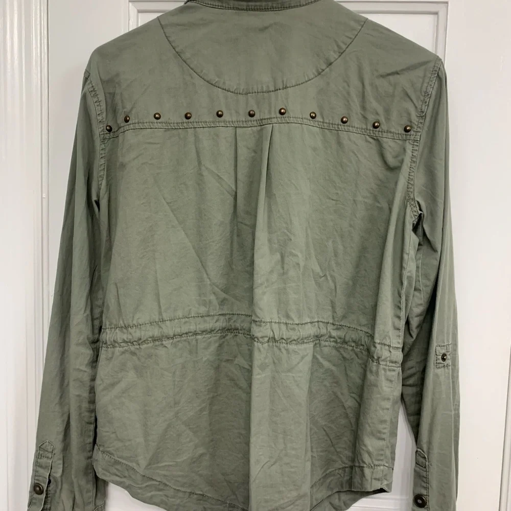 Y2K Grunge Army Green Shacket by Seventeen Whimsigoth 90’s - Picture 7 of 10